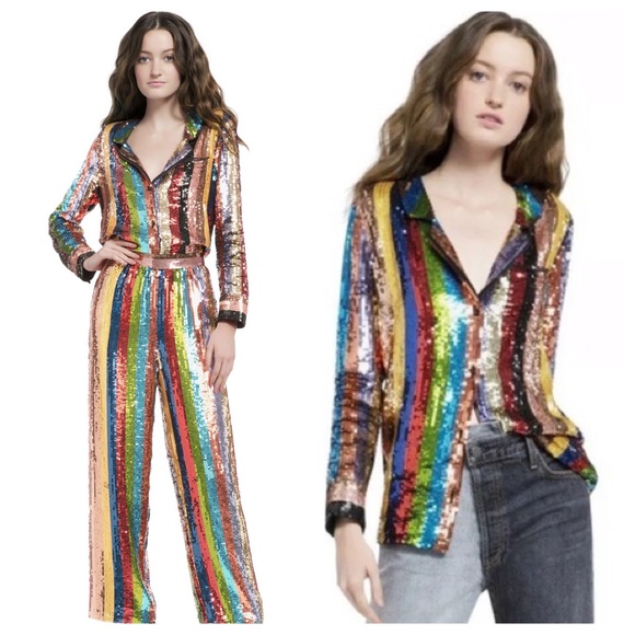 ALICE + OLIVIA Keir Sequin Top - Picture 5 of 17